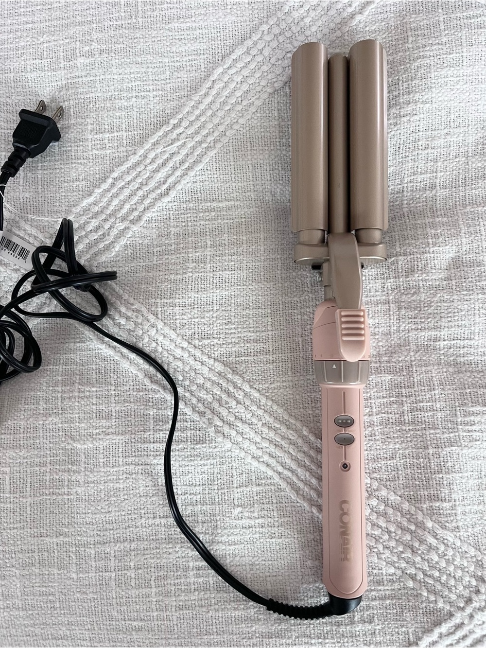 Pink Triple Barrel Waver Hair Styling Iron